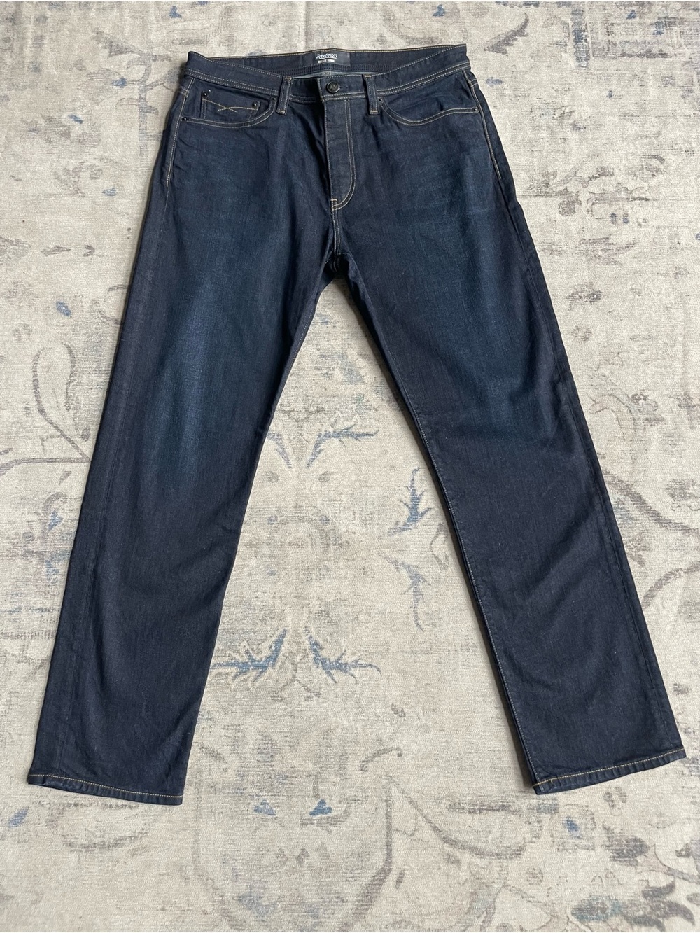 Revtown The Automatic Athletic Fit Jeans 35x32 Dark Indigo Stretch Denim